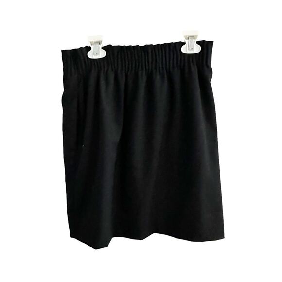 J Crew Solid Black Paperbag Sidewalk Wool Blend Mini Skirt Size 0 Pull On 95435 - Picture 5 of 13